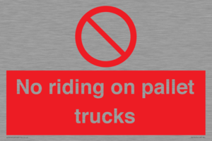 No riding on pallet trucks